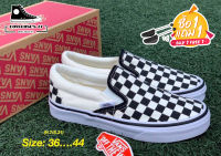 รองเท้าแวนส์Vans Classic Slip-On 98 Checkerboard Sneakers size:36-44EU รองเท้าผ้าใบแบบสวม รองเท้าแวนส์สลิปออน พร้อมกล่องครบเซท รองเท้าผ้าใบชายหญิง