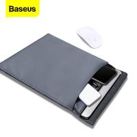 Baseus Laptop Bag Case For Air Pro 13 14 15 15.6 16 Inch Mac PU Leather Sleeve Cover For Notebook Computer Coque Fundas