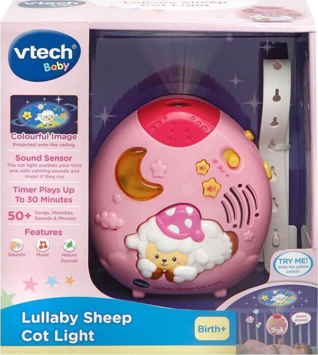 Vtech Lullaby Sheep Cot Light and Sound Pink for Baby Lazada PH
