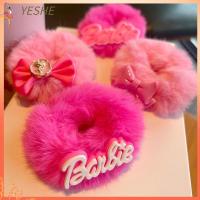 YESHE ตุ๊กตาผ้าพลัฌ ตุ๊กตาบาร์บี้ scrunchie สีทึบทึบ แฟชั่นสำหรับผู้หญิง ยางรัดผม ของใหม่ หางม้าหางม้า เชือกรัดผม สำหรับผู้หญิง