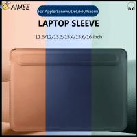 AIMEE 11 13 15 inch แม่เหล็ก กันกระแทก ผ้าคลุม หนัง PU เคสแบบตั้ง แขน Ultrabook กระเป๋าแล็ปท็อป