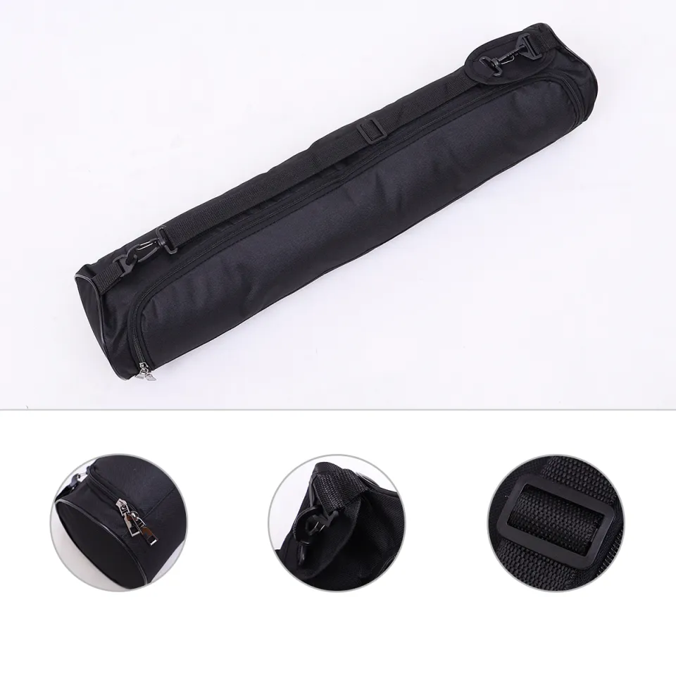 Exercise Yoga Mat Carry Bag Waterproof Yoga Mat Storage With Zipper For Gym  Black