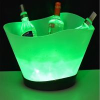 12L Waterproof Rechargeable LED Ice Buckets Bar Nightclub Light Up Champagne Whiskey Beer Wine Holder Party KTV Xmas Supplies