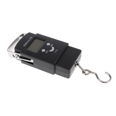 ：《》{“】= 110Lb/50Kg LCD Display Electronic Fishing Luggage Weight Hanging Hook Scale, 2 AAA