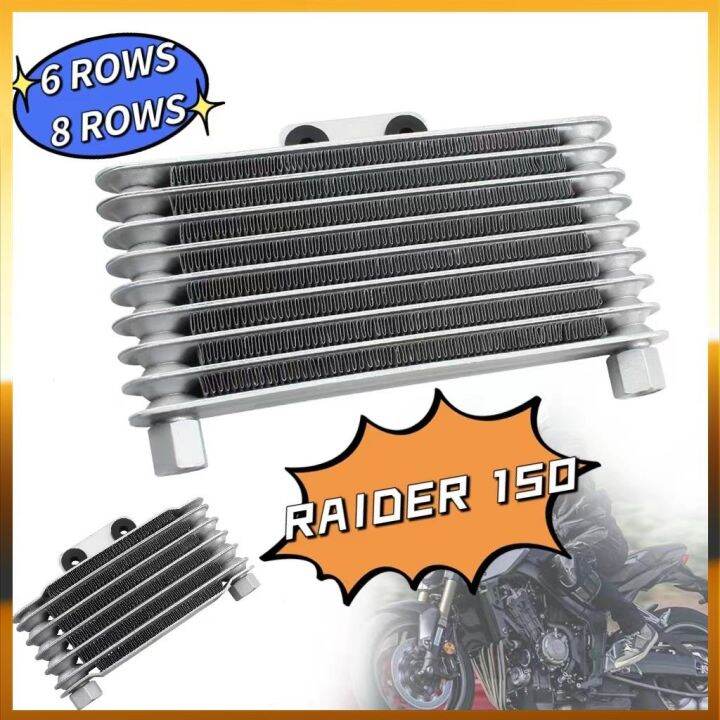 Oil Cooler 6 Row 8 Row RAIDER 150 Motorcycle Engine Oil Cooler Radiator 6 8 Rows For Dirt Bike