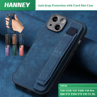 HANNEY สําหรับ VIVO V29 V27E V27 V25E V25 Pro X60 Y72 Y53S Y75 Y55 T1 5G การออกแบบข้อมือเปลือกหอยป้องกันการสั่นสะเทือนป้องกันการขูดTPUอ่อนหลัง SD-D11