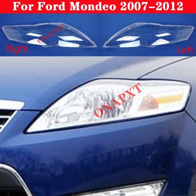 ไฟเปิดปิดอัตโนมัติฝาสำหรับ Ford Mondeo 2007-2012ฝาครอบไฟหน้ารถโป๊ะไฟแบบโปร่งใสเคสโคมไฟเลนส์กระจก