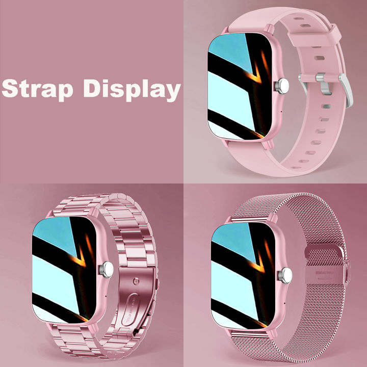 hot-2pc-สายรัดสมาร์ทนาฬิกาผู้หญิงผู้ชาย-smartwatch-dial-call-square-smart-นาฬิกาสำหรับ-android-ios-fitness-tracker-trosmart-ยี่ห้อ-y13