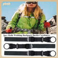 YINSH 2pcs 472.5ซม. ค่ะ คาราบิเนอร์สายรัด MOLLE 7สี การปีนเขา กระเป๋าเป้สะพายหลัง ที่มีคุณภาพสูง ที่แขวนขวดน้ำ เครื่องมือกลางแจ้งสำหรับกิจกรรมกลางแจ้ง