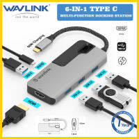 Wavlink PD 6-In-1 USB C Hub/dock/usb C Adapter USB 3.0 Transfer Speed Up To 5 Gbps With 87W Laptop Powered USB-C Port, 4K 30Hz พอร์ต HDMI,4พอร์ต USB 3.0/สำหรับ Windows และ Mac