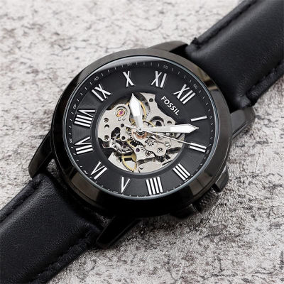 [เครื่องกล] แสงหรูหรานาฬิกาผู้ชาย2022ใหม่นาฬิกาข้อมือผู้ชายเข็มขัดหนังผู้ชายวิศวกรรมนาฬิกาธุรกิจสบายๆ