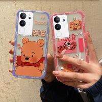 เคสฝาครอบโทรศัพท์ลายเคสโปร่งใส Vivo V29 5G ลายหมีน่ารักปลอกอ่อนซิลิโคนลวดลายโปร่งใสสำหรับ Vivo V29 5G สินค้าใหม่2023