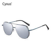 [ใหม่] แว่นกันแดดโพลาไรซ์ Cyxus Aviator สำหรับผู้ชายเลนส์ TAC UV400 การป้องกันกรอบไม่สม่ำเสมอพร้อมการออกแบบฝาครอบด้านข้างแบบฉลุแบรนด์เดิม 1046