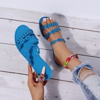 Hot sell 2021 Flat Slippers Women Shoes Summer New Woman Sandals Sexy Chain Sandal Ladies Flip Flops Casual Beach Slippers NVLX194