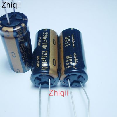 6pcs/lot Nichicon MUSE KZ series 220uF 100V 16x35.5mm Original new 100V220UF Electrolytic capacitor 220UF/100V Audio capacitor