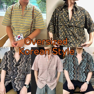 [โค้ดหน้าร้านลดเพิ่ม 30บาท]เสื้อเชิ้ตฮาวายสไตล์เกาหลี y2k Oversize hawaii korean style byZURI 8แบบ ผ้านุ่ม ใส่สบายมาก