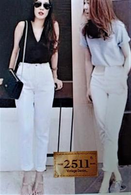 [[ถูกสุดๆ]] 2511 Vintage Denim Jeans by Araya กางเกงยีนส์ ผญ กางเกงยีนส์เอวสูง กางเกงยีนส์ทรงบอยสลิม Boyfriend กางเกงยีนส์ผู้หญิง กางเกงยีนส์ เอวสูง เรียบหรูดูแพง กางเกงยีนส์แฟชั่น สีขาวเรียบหรู เนื้อผ้าใส่สบาย ทรงสวย ขาเรียว อินเทรน ราคาสบายกระเป๋า