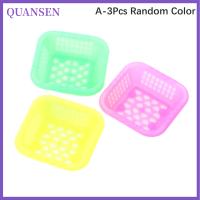 QUANSEN 3ชิ้น/เซ็ต1:12 dollhouse Miniature Storage Basket ล้างผักผลไม้ตะกร้าห้องครัวอาหารเก็บของเล่น