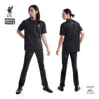 เสื้อโปโลแขนสั้น ผ้าโพลี  Liverpool รุ่น LFC-P068 สีเลือดหมู ดำ