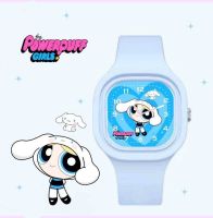 นาฬิกาข้อมือลายการ์ตูน Powerpuff Girls สายเป็นซิลิโคน ปรับความยาวได้ เหมาะทั้งเด็กโตและผู้ใหญ่ หน้าปัดขนาด 4.5×4.5 cm