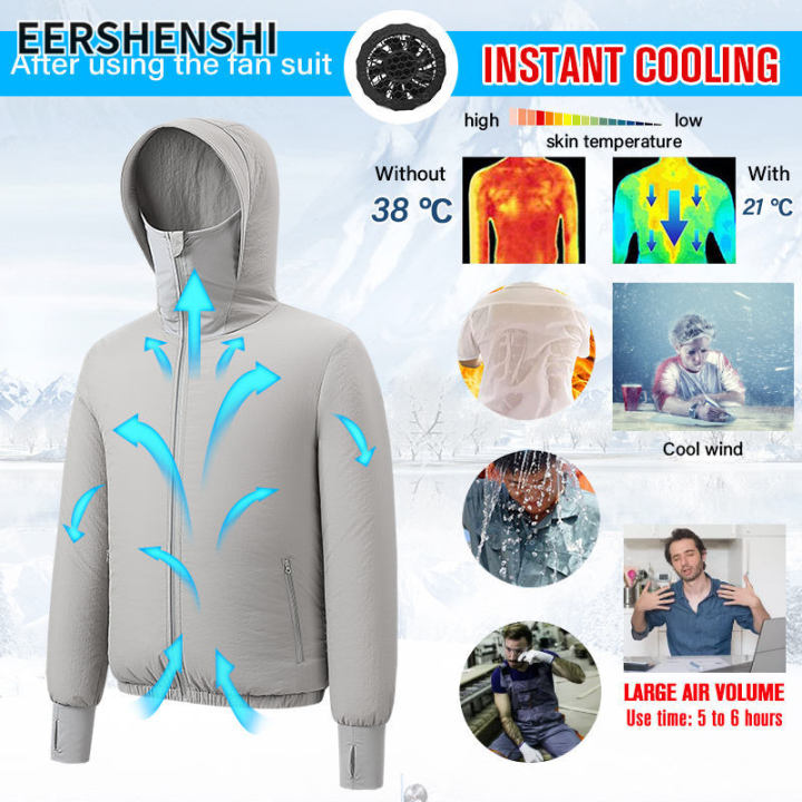 EERSHENSHI Air conditioner jacket 20000mAh battery blower jacket ...