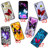 Butterfly on the Flower อ่อนนุ่ม ซิลิโคน เคสโทรศัพท์ หรับ iPhone XR 7 6s 6 11 5s XS 5 8 SE Max Plus X Pro Black ปก