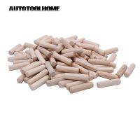 300Pcs Wood Dowels Wooden Dowel Pins Wood Fluted and Beveled fits Pocket Dowel Jig Kit 6x40mm 8x40mm 10x50mm for Woodworking