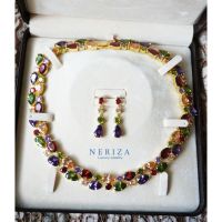 Neriza Jewelry/ชุดเครื่องประดับเพชรสังเคราะห์ ประกายไฟเทียบเท่าเพชรแท้ จัดส่งฟรีNZC015