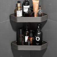 ஐ Echome Bathroom Shelf Punch-free Wall Mounted Large-capacity Triangle Corner Storage Bathroom Space Aluminium Bathroom Hardware