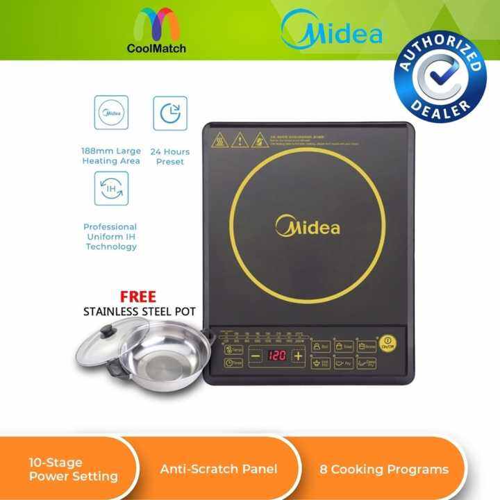 MIDEA INDUCTION COOKER WITH STAINLESS STEEL POT Lazada
