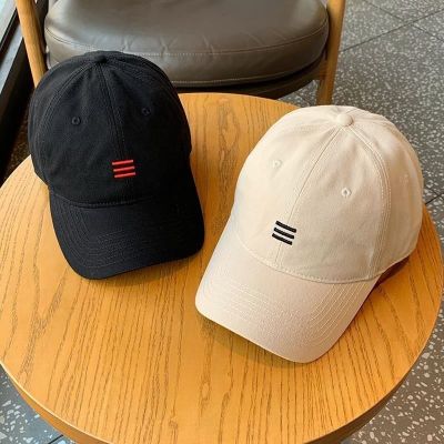 ◎✱ Larg e size baseball cap mens Korean version of the big head circumference peaked cap womens plus size soft top sunshade hat three bars embroidery