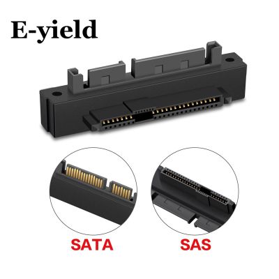 SAS 90 Degree Right Angled SATA 22Pin 7+15 Male to SFF-8482 SAS 22 Pin Female Extension Convertor Adapter for Hard Disk Wires  Leads Adapters