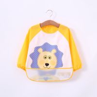 Baby Bibs Feed เสื้อผ้าเด็กทารกแขนยาวกันน้ำ Feeding Bib ผ้ากันเปื้อนกระเป๋าทารกแรกเกิด Boys Girls Saliva Towel กล้วย Bibs