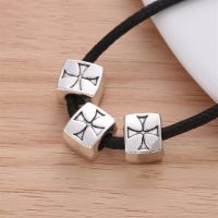 10Pcs/Set Pandora Style Cross Large Beads for Womens Charm Bracelet Necklace DIY Jewelry Making Supplies Spacer Beaded