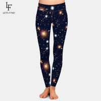 LETSFIND New Arrival High Wiast Plus Size Women Leggings 3D Night Sky with Stars Printing Fitness Elastic Slim Full Leggings