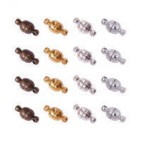 Pandahall 100 Sets 11x5mm Oval Round ss Magnetic Clasps Connectors DIY Jewelry Findings Accessories Nickel Free Components