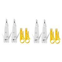 4x Punch Down Tool IDC RJ45 RJ11 Cat5E Cat6 Network Telecom Phone Cable Socket Impact Terminal Insertion Tools