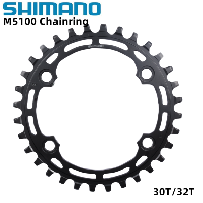 Shimano M5100จานหน้า11 Bahagian Basikal Basikal Kelajuan เกียร์30T 32T 10S 11 S มงกุฎ96bcd Asli Shimano Keluarkan dari Crankset M5100