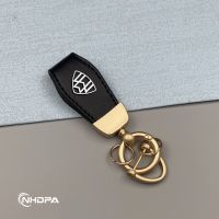 【LZ】■☂  Chaveiro De Carro De Couro Com Logotipo De Metal Para Mercedes-Benz Maybach S Classe S400 S480 S450 S500 S560 S600L Car Key Anéis Acessórios