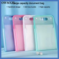 OWMXZL 12กริด โปร่งใสโปร่งใส จุได้มาก กระเป๋าใส่เอกสาร ที่เก็บกระดาษสำนักงาน กล่องอวัยวะแนวตั้ง โฟลเดอร์ไฟล์ A4