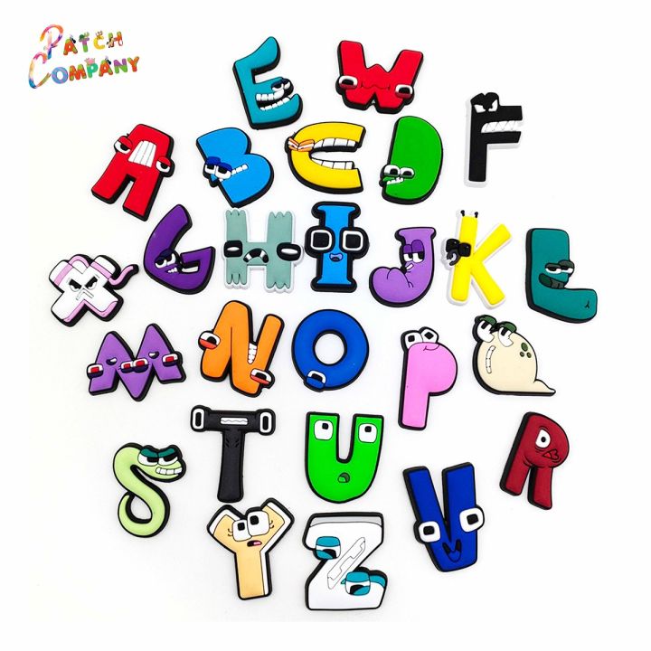 Shoe Charms Letter A-Z Colored Cartoons Crocs Charms Aceessories