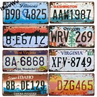 【YF】♙❦☑  New Countries Metal Sign Licenses Plate Plaque Tin Bar Wall