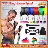 【hot sale】◑ C04 Gym 11pcs/Set Exercise Resistance Bands Yoga Fitness Home elastic band Gym Kit Pull Rope gym equipment