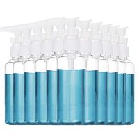 12 Pack 3.4Oz/100Ml Transparent Travel Bottles Pump Bottle Lotion Dispenser Bottle for Water, Massage Oil, Shampoo