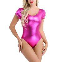 Size 3XL Faux Leather Bodysuit Leotards Ballet Tights Sleeveless Bodysuits Jumpsuits