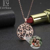 ✘℡  EthShine 925 Sterling Personalized Photo Necklace Projection Custom