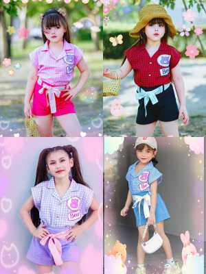 ❣️❣️ชุดเซตหมี Care Bear สก๊อตสีพลาสเทล🍭🍭🌸🌸พร้อมกางเกงขาสั้น สีสดใส💗น่ารักฝุดๆ 💗