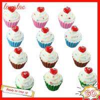 LANGTAO 30 Pcs เส้นผ่านศูนย์กลาง24มม. จี้เรซิ่น faux CUP cake พลาสติก imiated Food Charm พร้อมห่วง รู: 2mm เรซิน จี้เรซิ่น3D สีสันสดใสถ้วยหวานเค้กอาหาร Charm ง่ายต่อการพกพา ความยาว29มม. เครื่องรางเค้กหวานอาหารน่ารัก งานฝีมือดีไอวาย