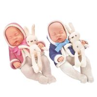 Simulation Rebirth Doll 12 Inches Limbs Movable Soothing Children Doll Collectible Kids Toys with Rabbit Plushie Boys &amp; Girls Rebirth Doll for Holiday Gift heathly