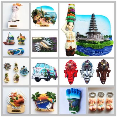 ﹍✖◙ Asia Indonesia Bali Tourist Souvenir Fridge Magnets Decoration Articles Handicraft Magnetic Refrigerator Collection Gift